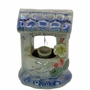 VINTAGE CAPODIMONTE STYLE PORCELAIN WISHING WELL, MADE IN JAPAN